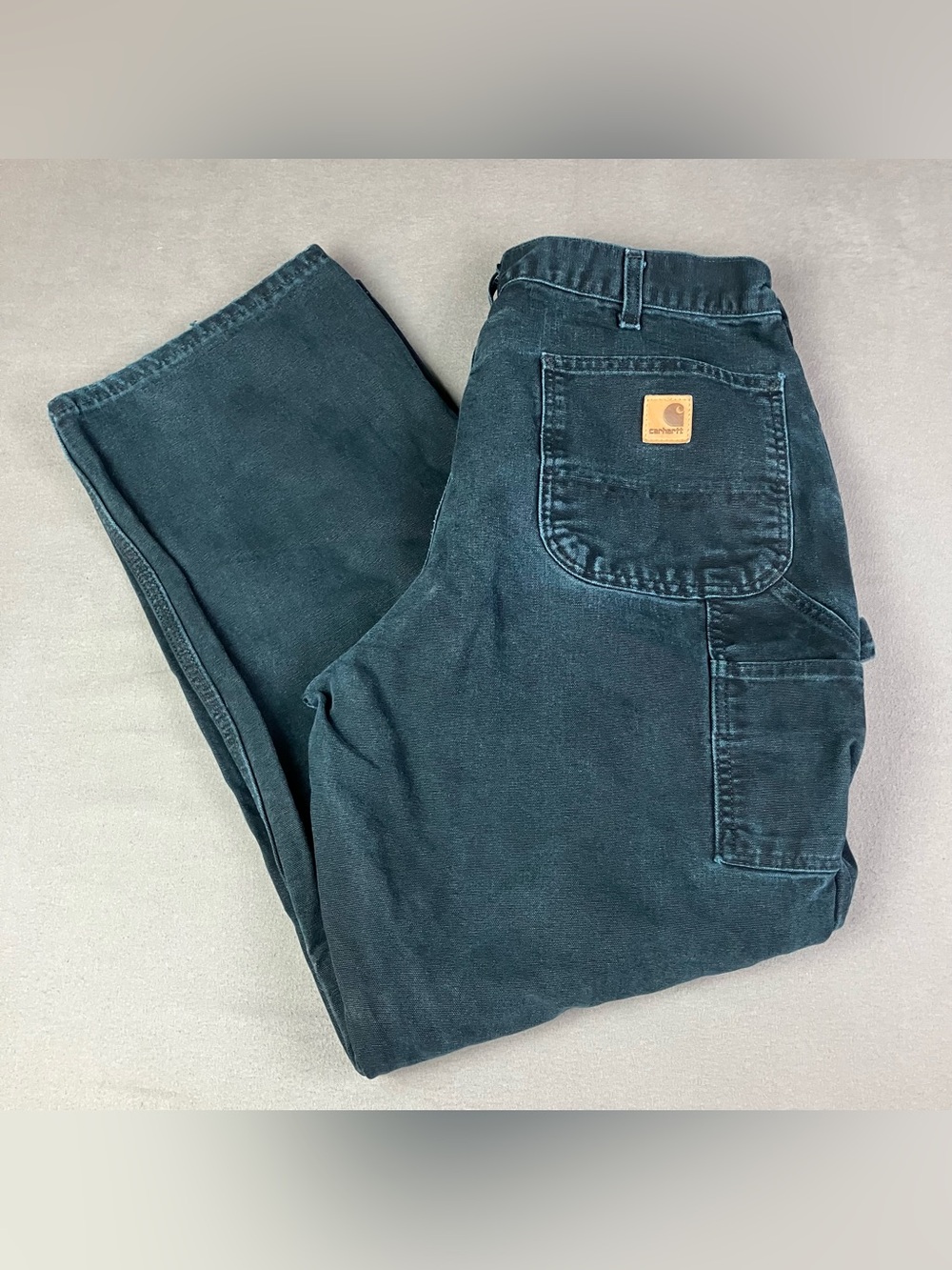Carhartt B11 BLK Men’s Size 36x32 Original Fit Duck Canvas Work Pants Black Fade
